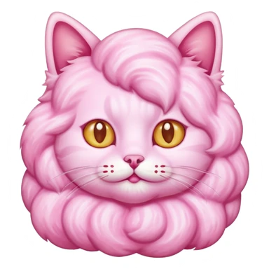 cat made of cotton candy sticker