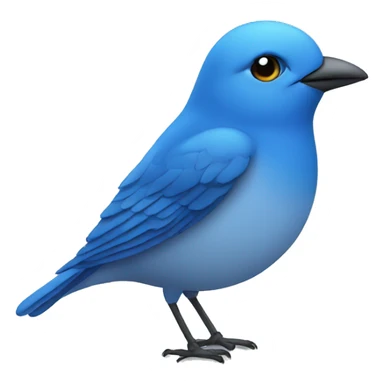 a blue bird thinking sticker