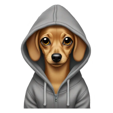 Chiweenie wearing a hoodie sticker
