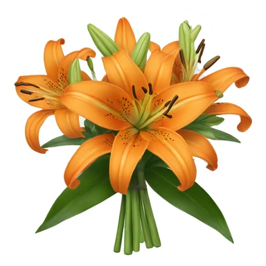 A bouquet of orange Lillie’s  sticker