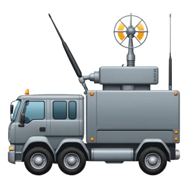 truck with electronic warfare equipment sticker