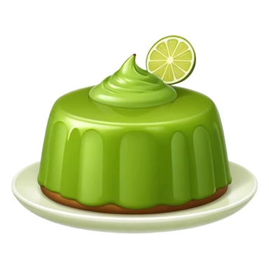 Green pudding emoji that looks like Samsung, give me a plain one without plate or container. sticker