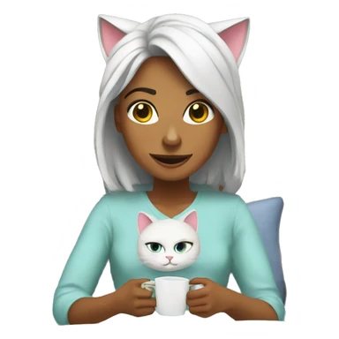 wake up with kitty sticker