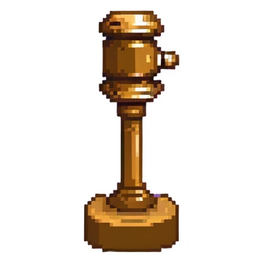 Moderator gavel with purple background, admin symbol sticker