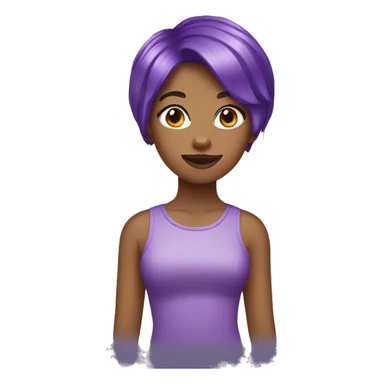 girl with purple pixie cut sticker