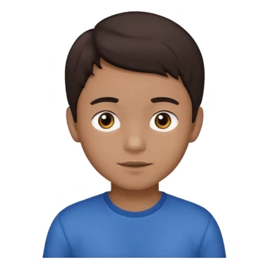 Dark brown hair, make the boy mixed race and is a boy sticker