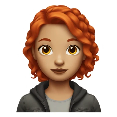 Red headed girl with tattoos sticker