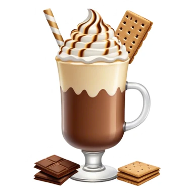 gourmet boozy s'mores milkshake, decadent and chocolatey sticker