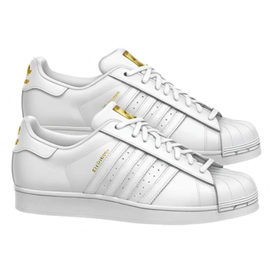 All white adidas superstars tennis shoes sticker