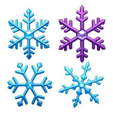 Snowflakes in different colors sticker