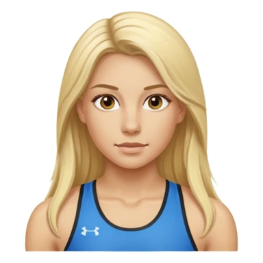 blonde long haired female athlete sticker