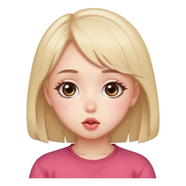 Kissy face anime style sticker