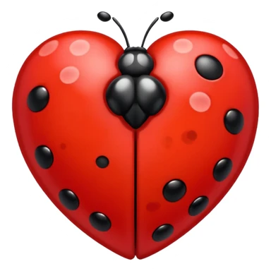 ladybug with hearts sticker