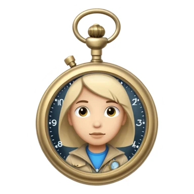 future Explorer with futuristic pocket watch sticker