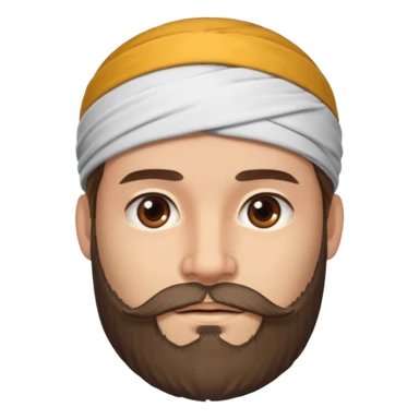 man bearded headband sticker
