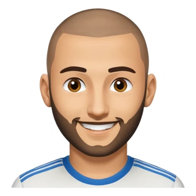 Karim Benzema with Buzzcut sticker
