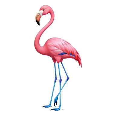blue flamingo sticker