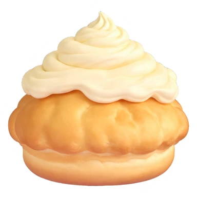 cream puff, simplified, clear, emoji-like sticker