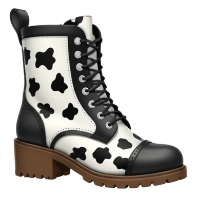 cow print boots sticker