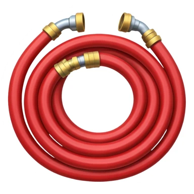 A red Hose – coiled water hose sticker