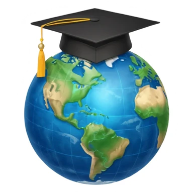 Earth with 🎓 sticker