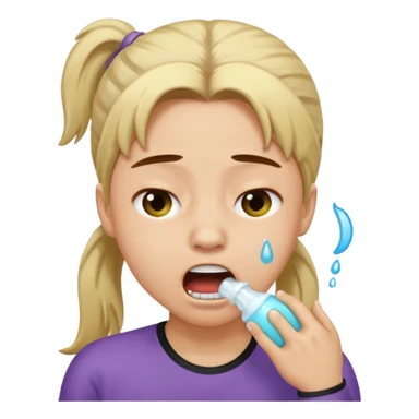 I want to have the regular puke emoji (this one :face_with_open_mouth_vomiting: ) but with a pony tail, like Ariana Grande sticker