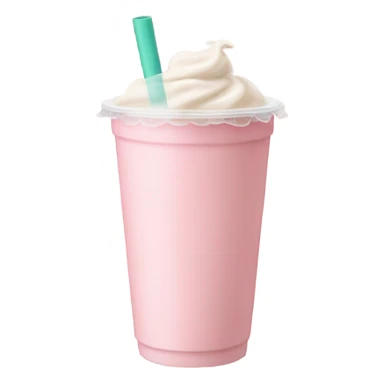 Pastel pink milk tea sticker