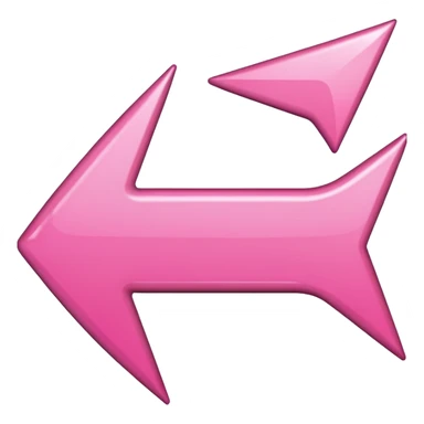Pink curved arrow sticker