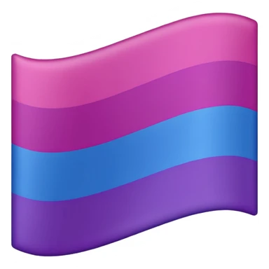 The bisexual flag (solo lleva 3 colores, magenta en la franja superior, morado en la franja central, azul en la franja inferior, 3 franjas lleva únicamente de manera horizontal) sticker