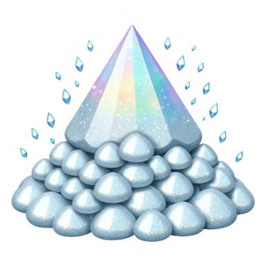 glitter white health sticker