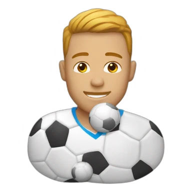 Un joueur de foot qui fait un bisous sticker