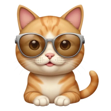 cat wearing sunglasses, playful expression sticker