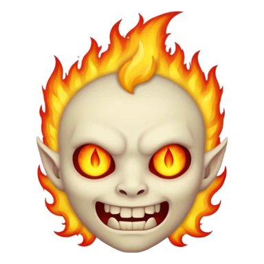 😈 com fogo por baixo sticker