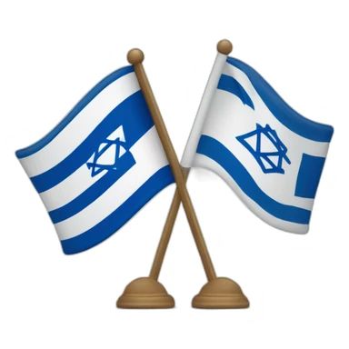flag of israel and flag of England, waving together sticker