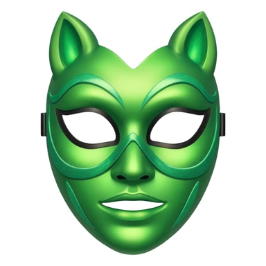 glitter green toxic mask sticker