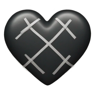 Black heart with bandaid sticker