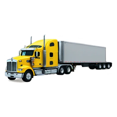 Yellow Kenworth 880 with landoll 930E  sticker
