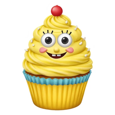 SpongeBob cupcake sticker
