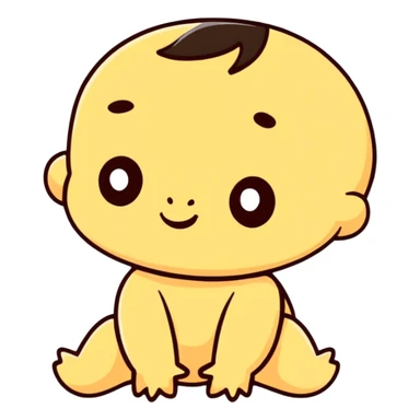 baby with oil sticker