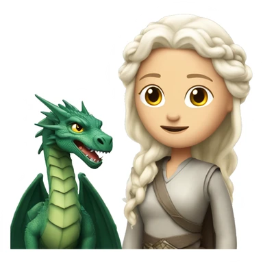 Daenerys Targaryen with dragon sticker