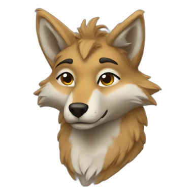 Anthro furry coyote  sticker