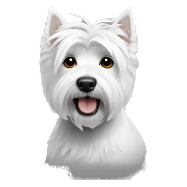 west highland white terrier no color sticker