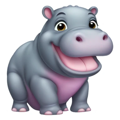 baby hippo  sticker