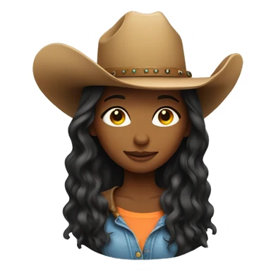 girl with cowboy hat sticker