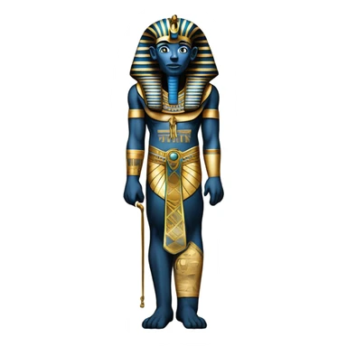 egypt full body pharaoh sarcophagus coffin gold blue white black  sticker