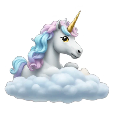 Licorn on a cloud sticker