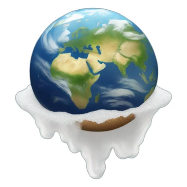 salt poured on the earth sticker