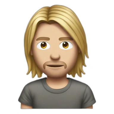 Kurt Cobain wearing Nirvana tshirt sticker