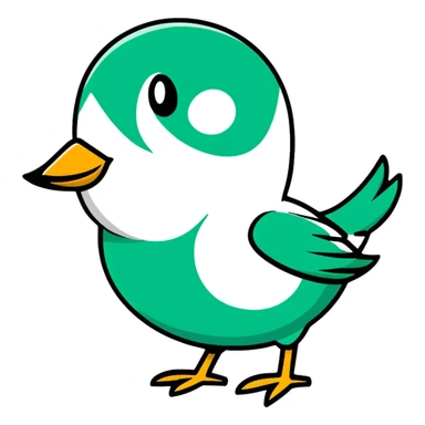 Sophisticated Maya fresco-inspired bird messenger, elegant clean lines, precise geometric shapes, artistic dark green on white sticker