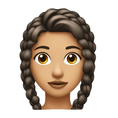 Tête femme très bronzée qui regarde sur le côté , cheveux noirs très courts et crépus , porte un bandeau blanc autour de la tête  sticker